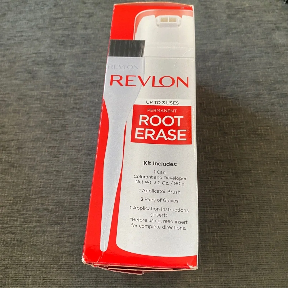 Revlon Root Erase Permanent Hair Color Women 3 Black Sealed 100% Gray Coverage